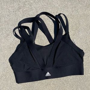 Adidas black sports bra